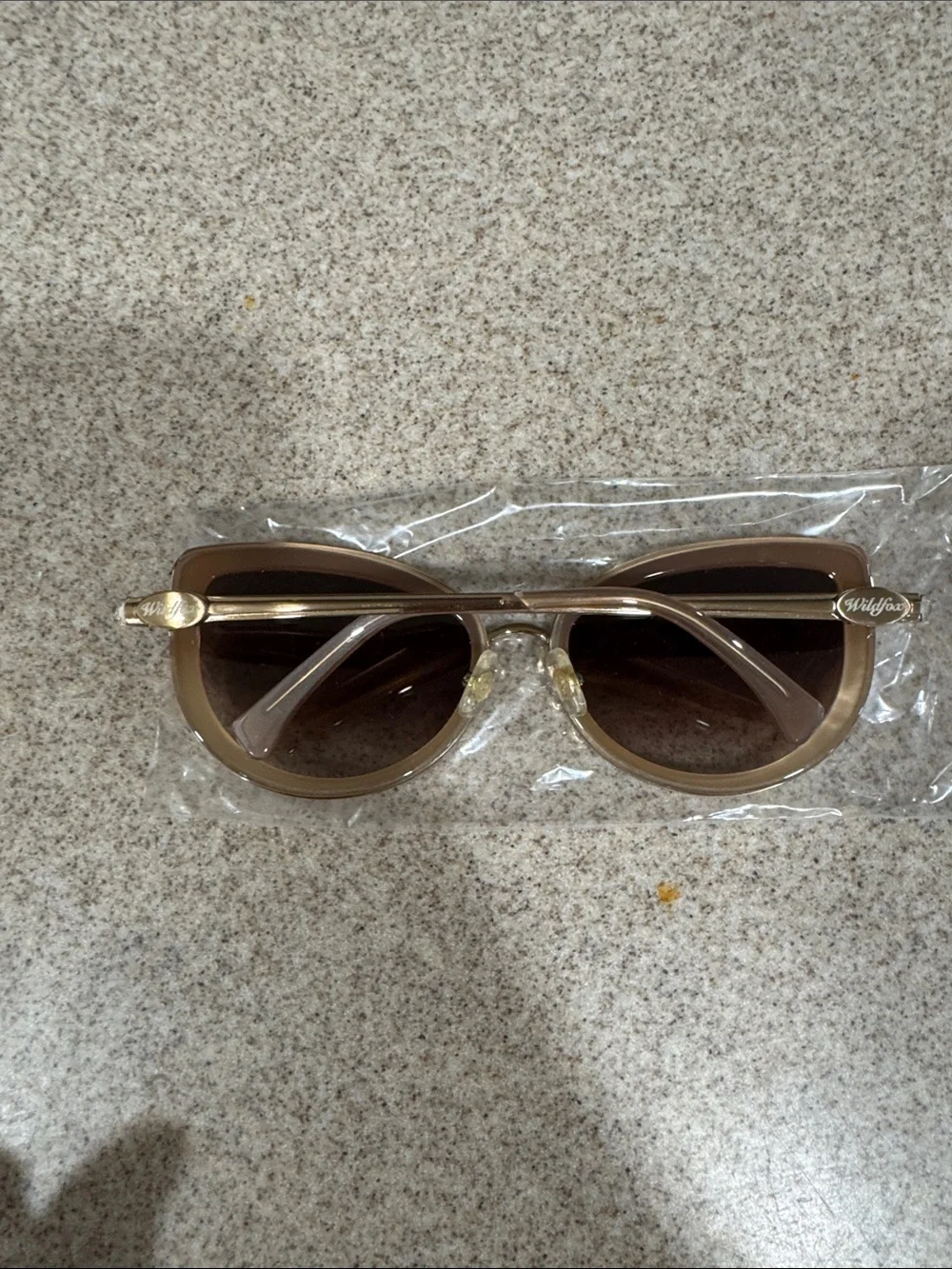 Wildfox Beige Frame Sunglasses with Brown Gradient Lenses
